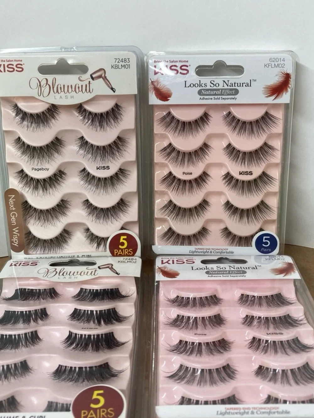 $5 each Kiss Mixed Styles False Eyelash Packs - Black